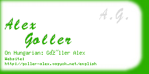 alex goller business card